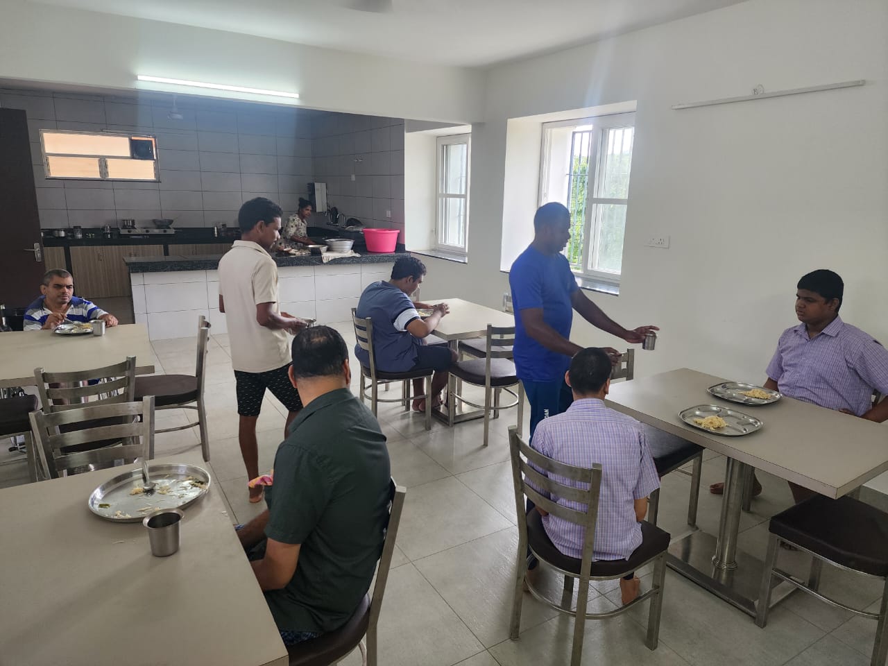 Resdiential Hostel dining room